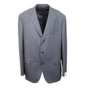 Grey & Black Wool Single Breasted Blazer