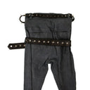 Unravel Project Suede Zip Up Pants - Blue