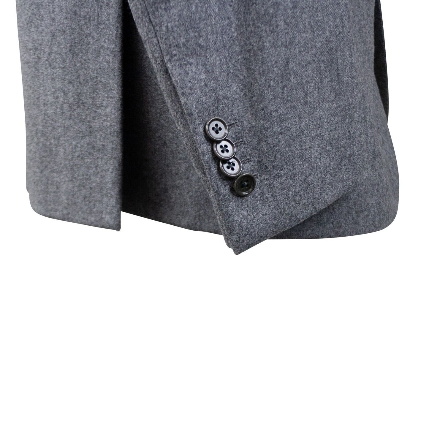 Grey Wool Single Breasted Suit