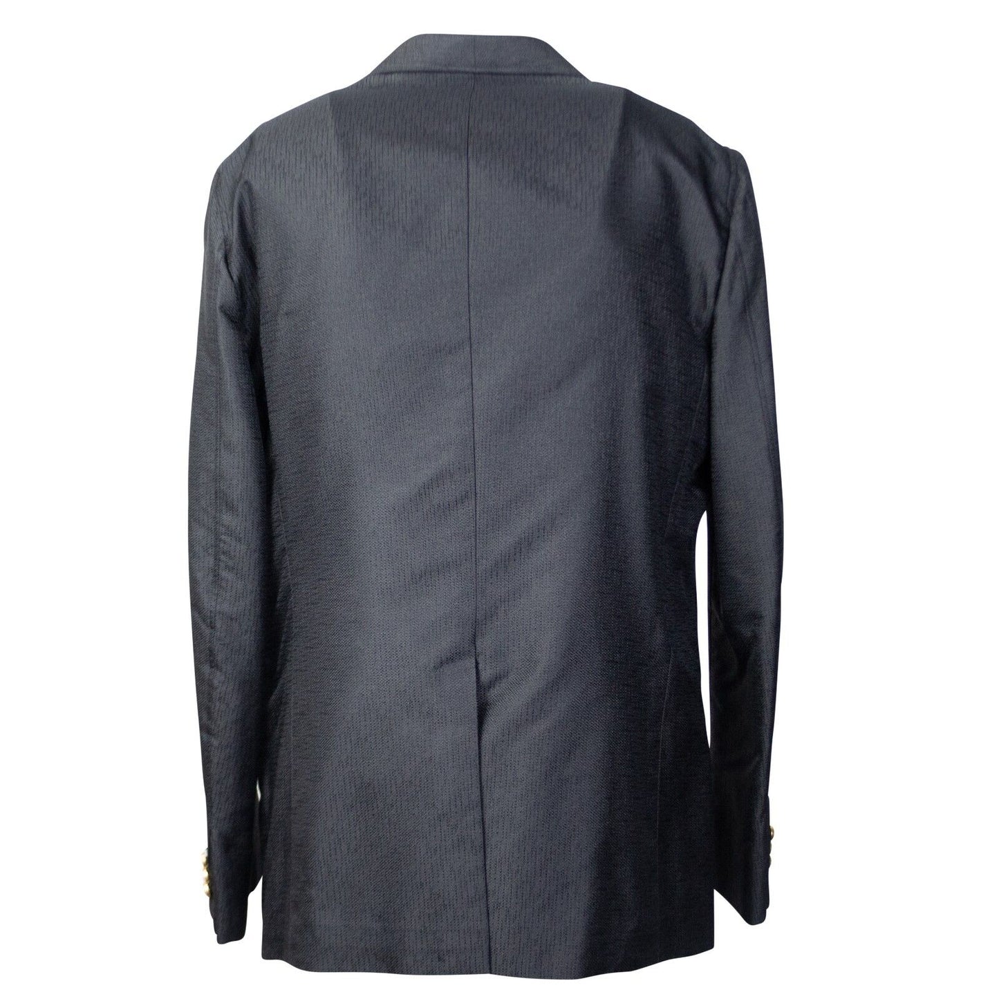 Black Silk Single Breasted Blazer