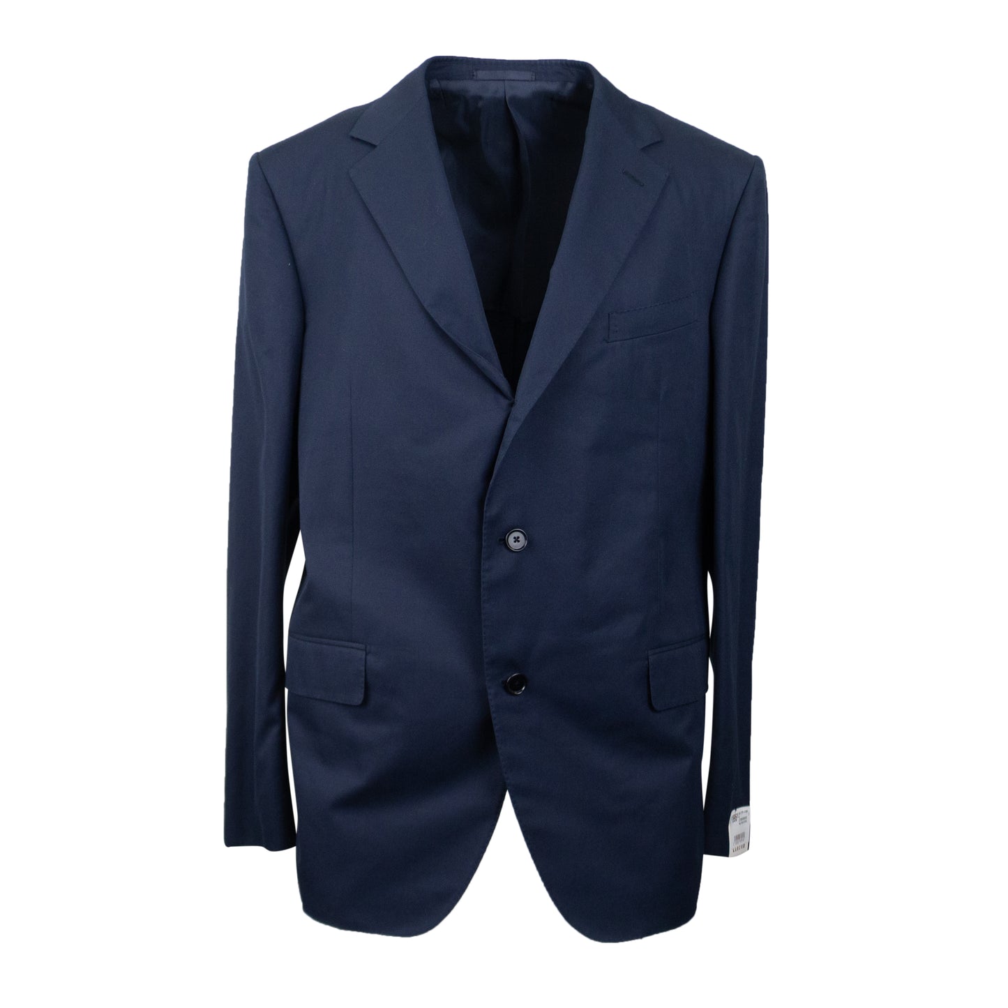 Navy Cotton Single Breasted Blazer