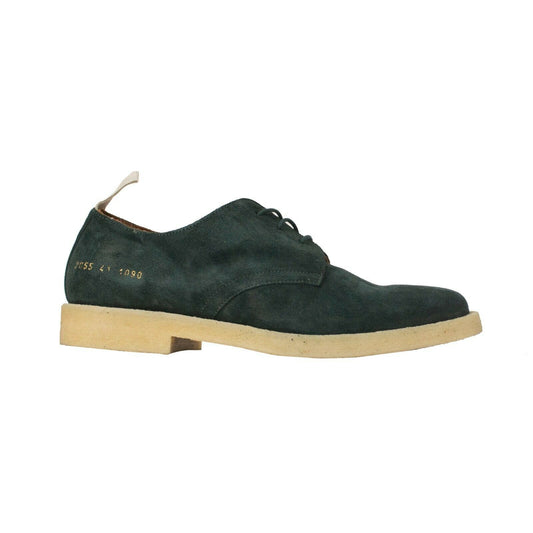 Common Projects 'Cadet' Suede Derby Low-Top Shoes - Green