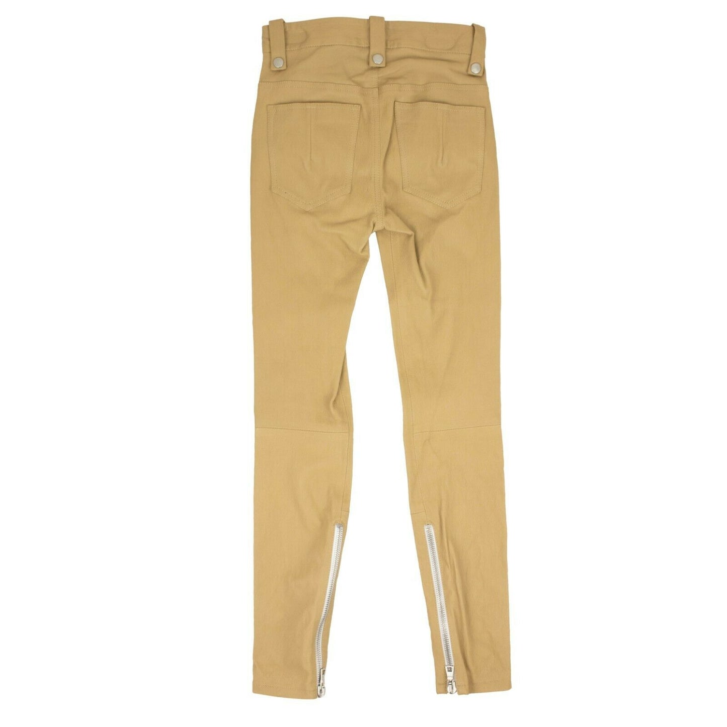 Unravel Project Leather Skinny Lace Up Pants - Beige