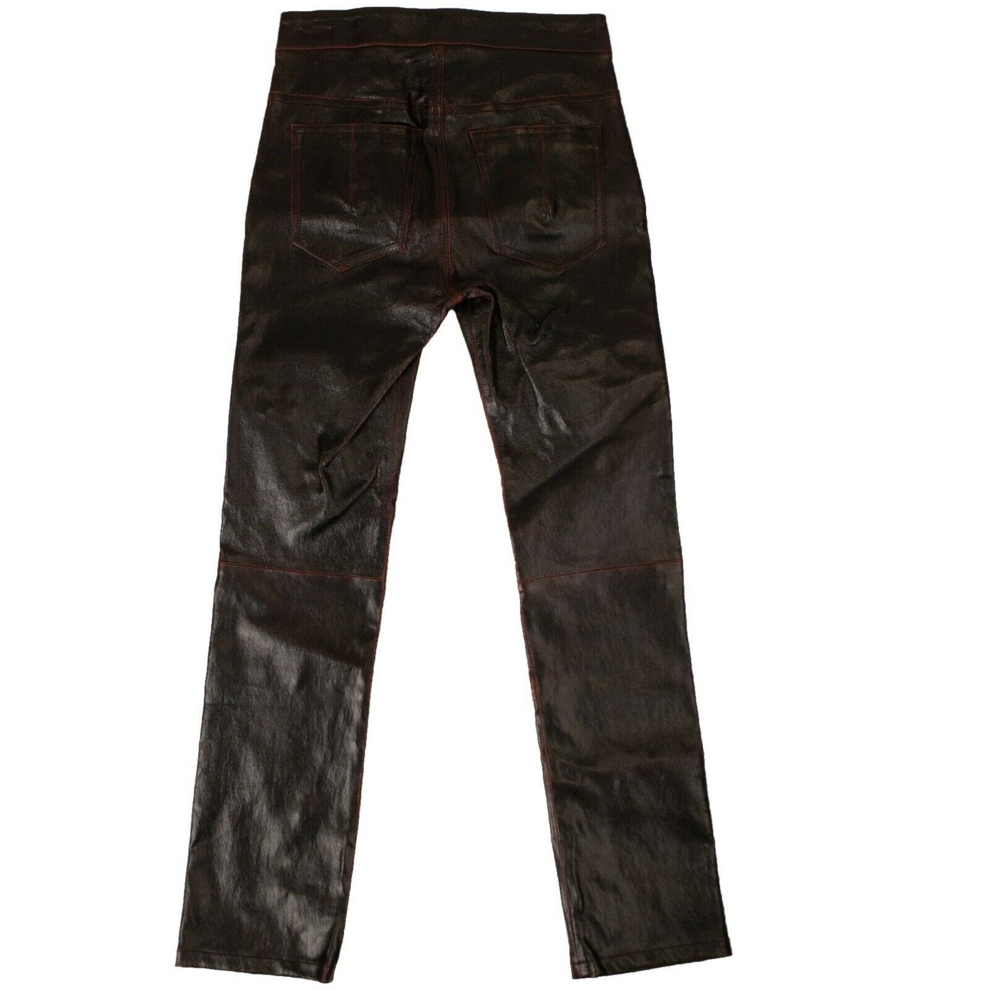 Unravel Project Leather Multi Zip Skinny Pants - Black