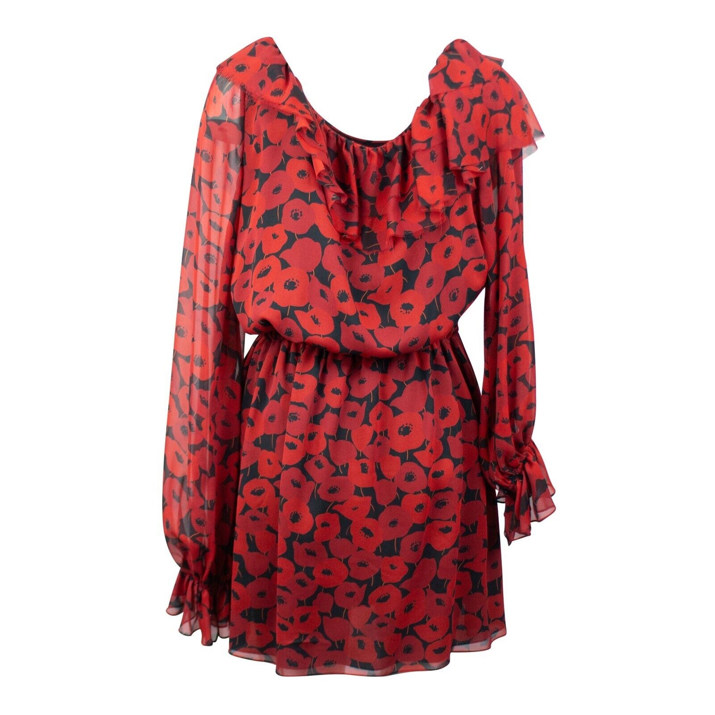 Women's Red Off The Shoulder Floral Dress