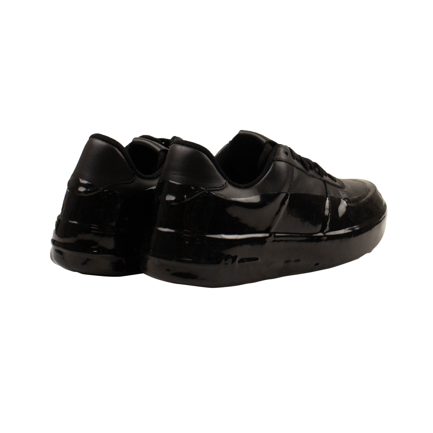 424 On Fairfax Wax Dipped Low Top Sneakers - Black