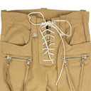 Unravel Project Leather Skinny Lace Up Pants - Beige