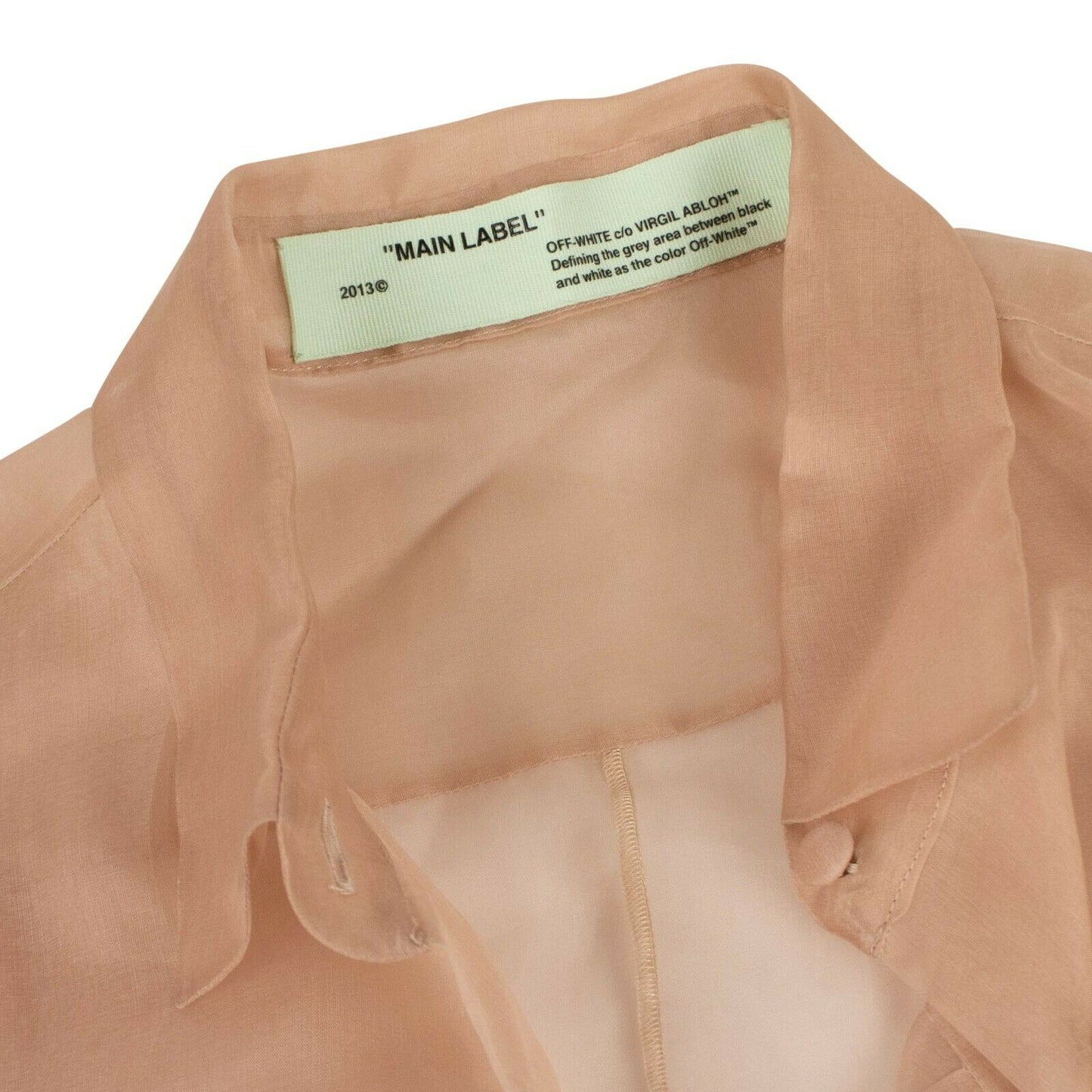 Off White C/O Virgil Abloh Silk Long Sleeve Jumpsuit - Pink