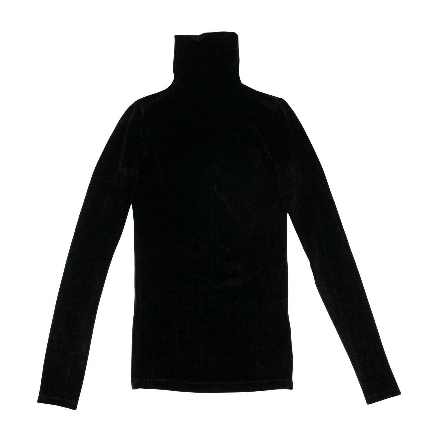 Unravel Project Velour Mock Neck Long Sleeve Top - Black