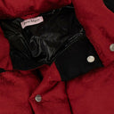 Red And Black Striped Down Padded Jacket