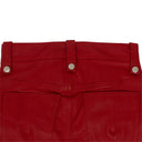 Unravel Project Leather Cropped Plonge Lace-Up Pants - Red