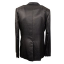 Black Wool And Silk Tuxedo Single Breasted Blazer