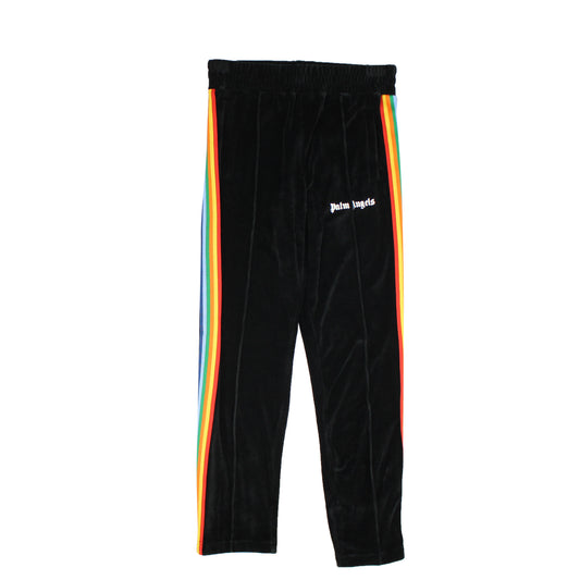 Palm Angels Rainbow Chenille Trackpants - Black/White