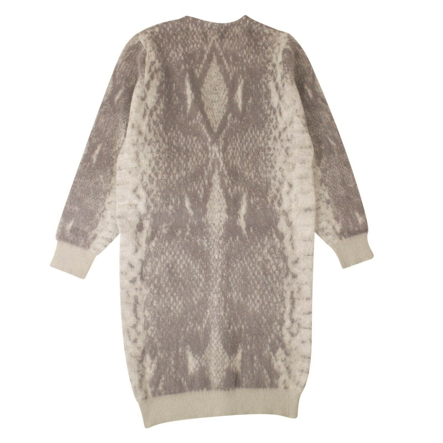 Amiri Oversized Snakeskin Print Cardigan Sweater - Gray