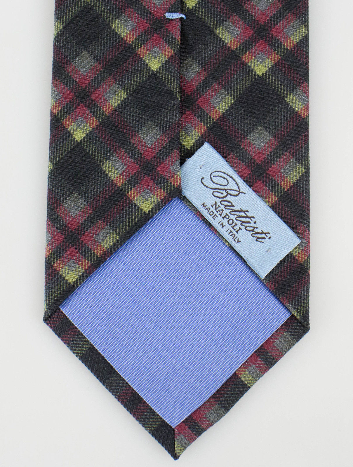 Battisti Napoli Plaid Pattern Neck Tie - Multi