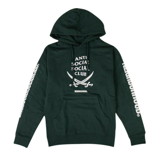Anti Social Social Club X Neighborhood 6Ix Hoodie Sweatshirt - Green