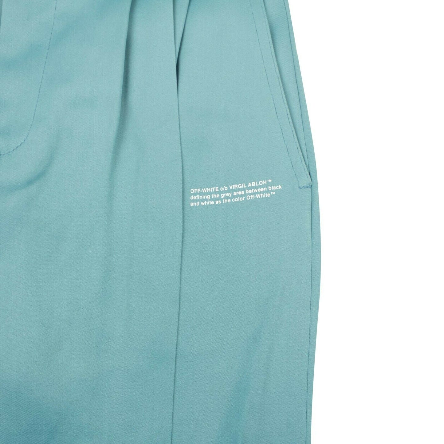 Off-White C/O Virgil Abloh Front Pleats Pants - Blue