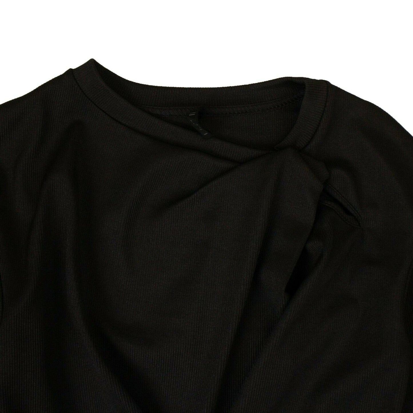 Unravel Project Ruched Hole Detail Top - Black