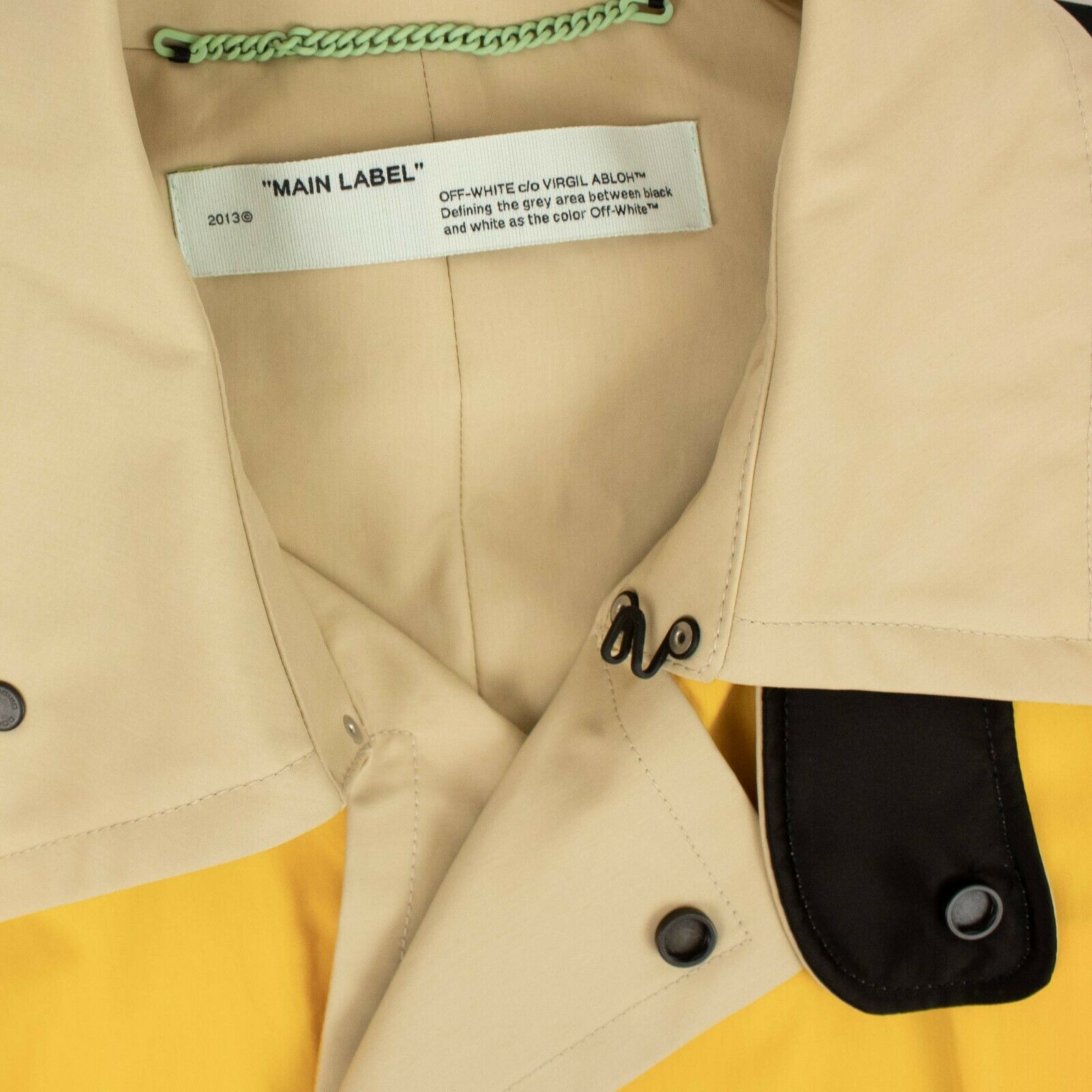 OFF-WHITE VIRGIL ABLOH コート Off-White C/O Virgil Abloh Industrial Trench Coat - Yellow