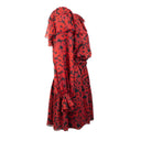 Women's Red Off The Shoulder Floral Dress