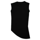 Unravel Project Slim Fit Asymmetric Sleeveless Top - Black