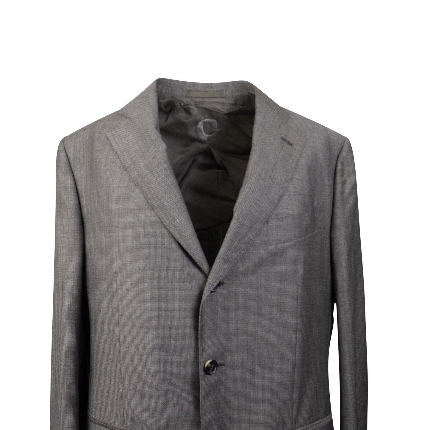 Light Grey Wool Single Breasted Suit