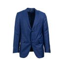 Light Blue And Dark Blue Checkered Blazer