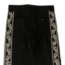 Men's Black Beaded Guitar Strap Pants