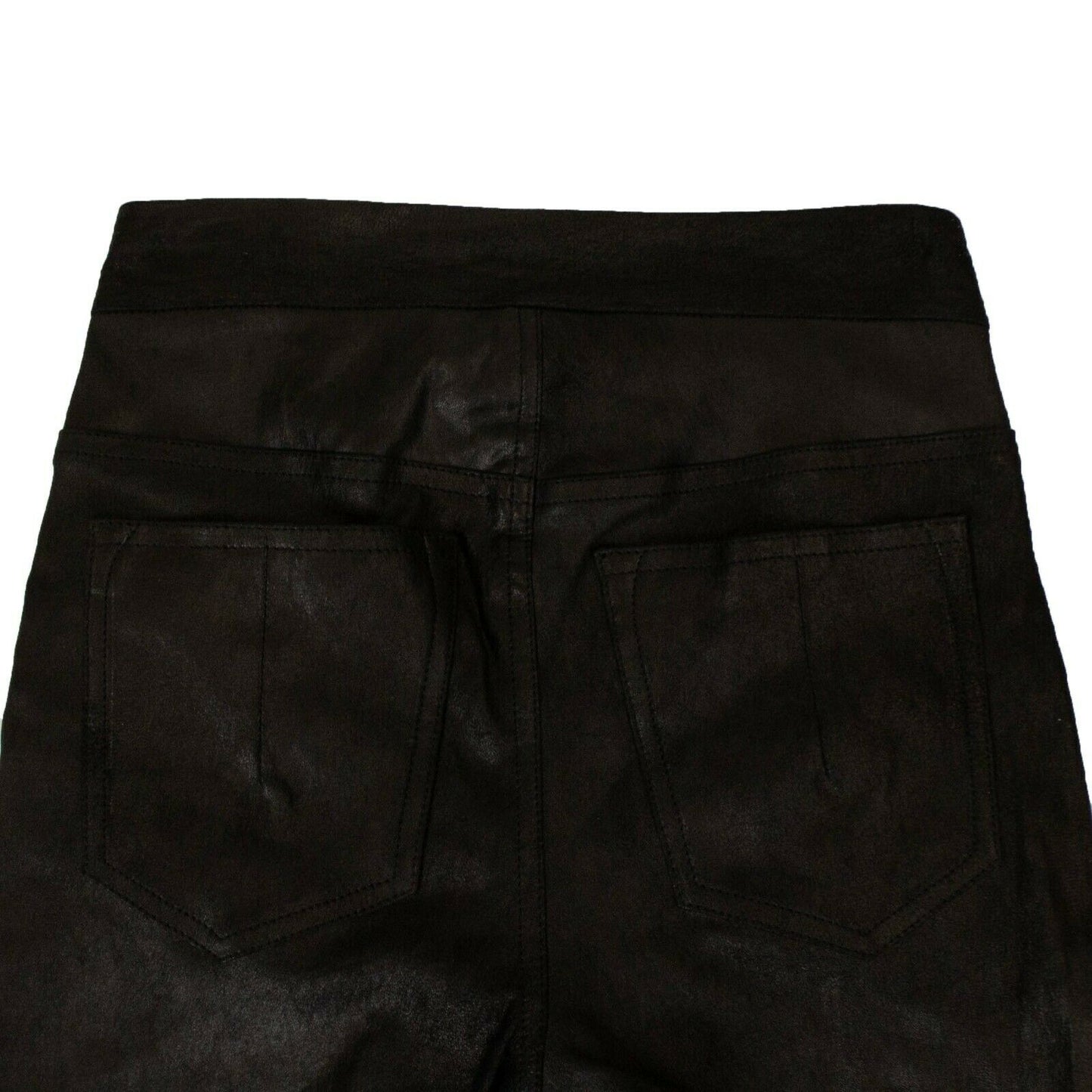 Unravel Project Leather Slim Biker Pants - Black