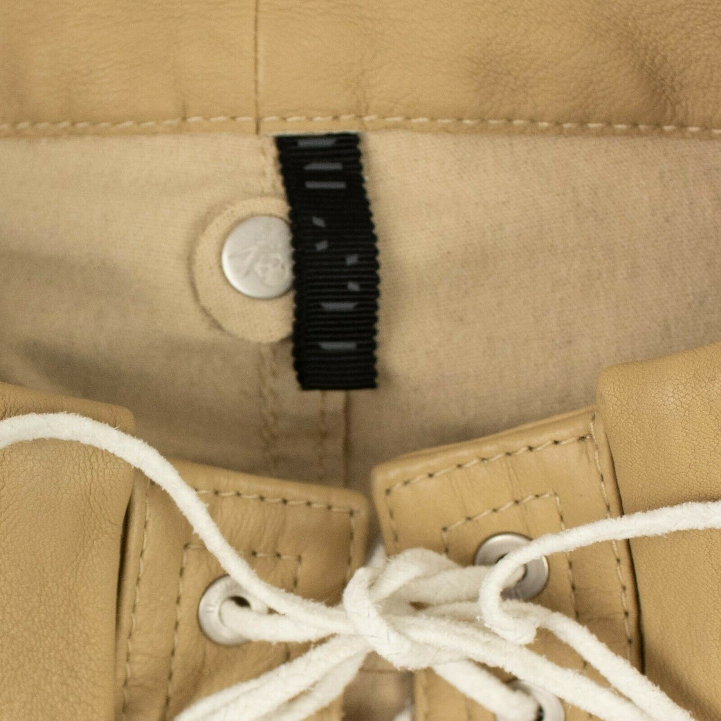 Unravel Project Leather Skinny Lace Up Pants - Beige