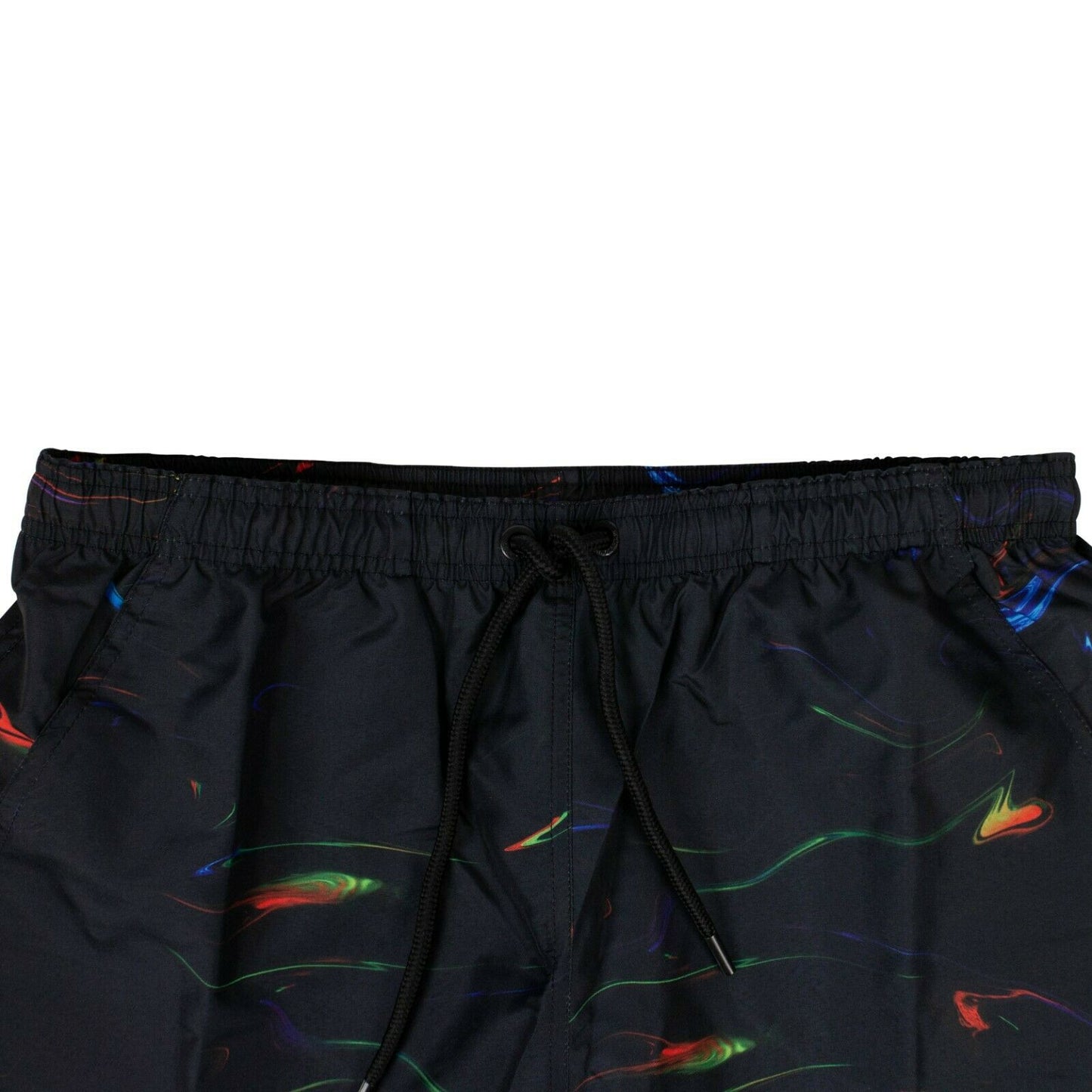 Marcelo Burlon Polyester 'All Over Lights' Beach Shorts - Black