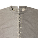 Unravel Project Two Tone Lace Up Sweatshirt - Gray