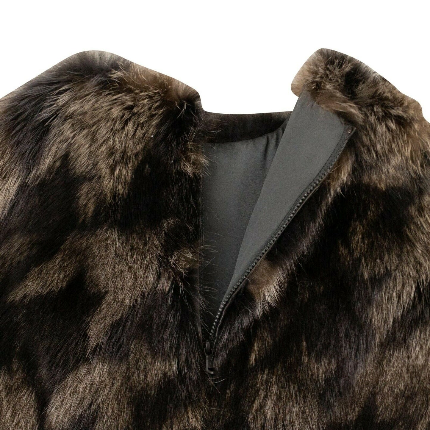 Women's Brown/Gray Pellicciai Fur Vest