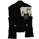 Women's Black Patch Vest Jacket