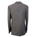 Dark Grey Cotton Double Breasted Suit