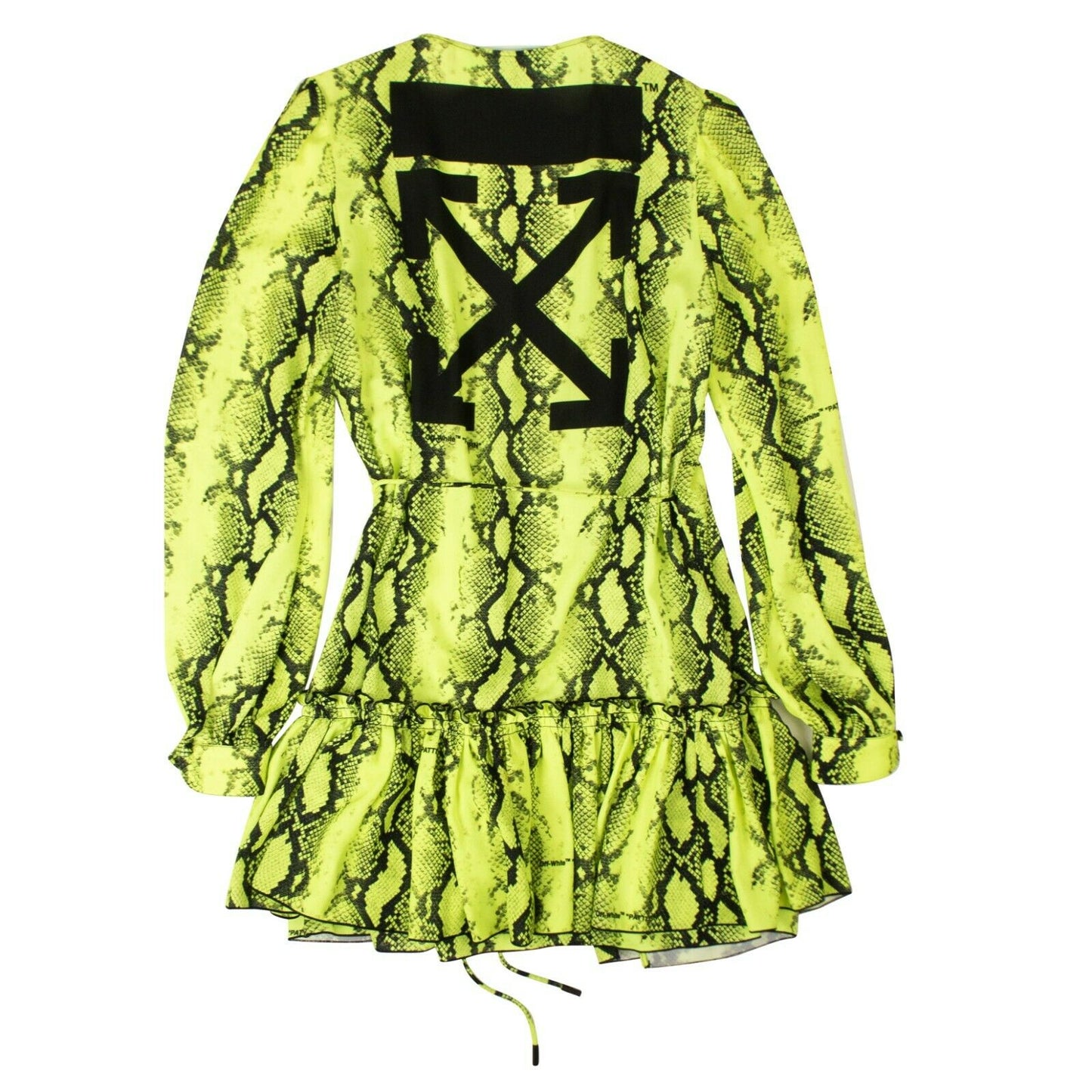 Off-White C/O Virgil Abloh Snake Print Mini Dress - Yellow