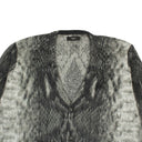 Amiri Oversized Snakeskin Print Cardigan Sweater - Dark Gray