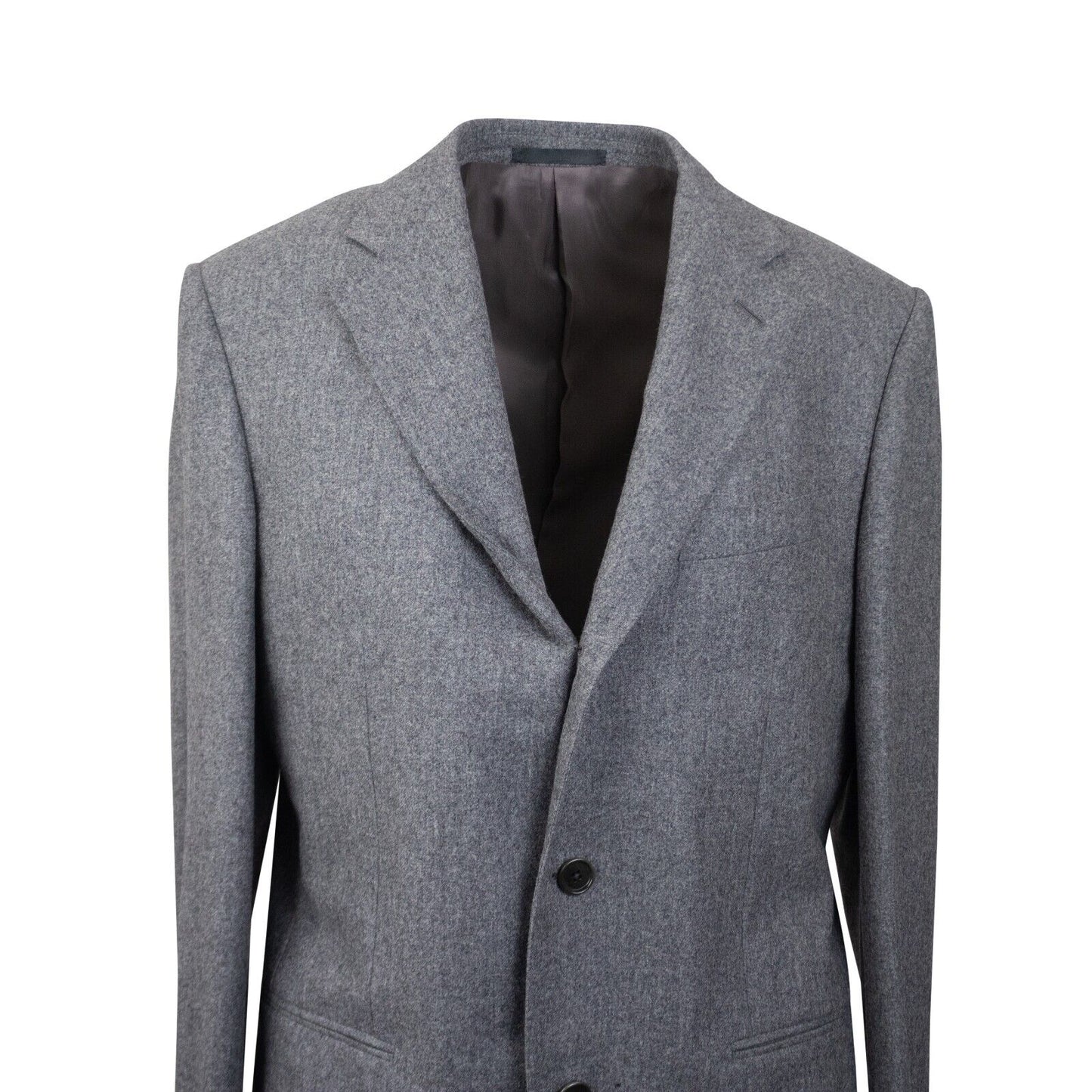 Grey Wool Single Breasted Suit