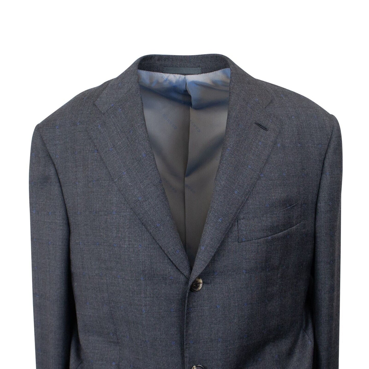 Grey Wool Single Breasted Suit