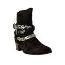 Amiri Bandana Buckle Suede Boots - Black