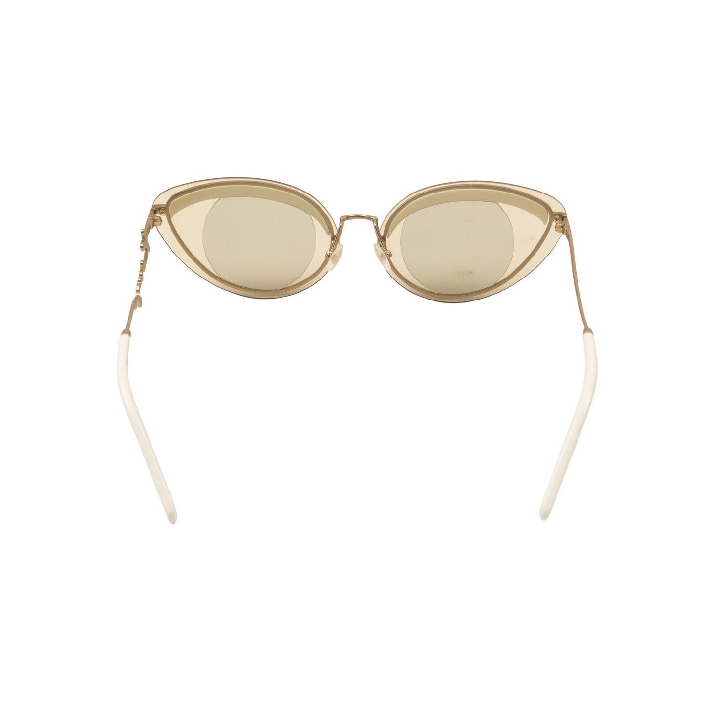 Kenzo Paris Logo Cat Eye Sunglasses -  Amber/White