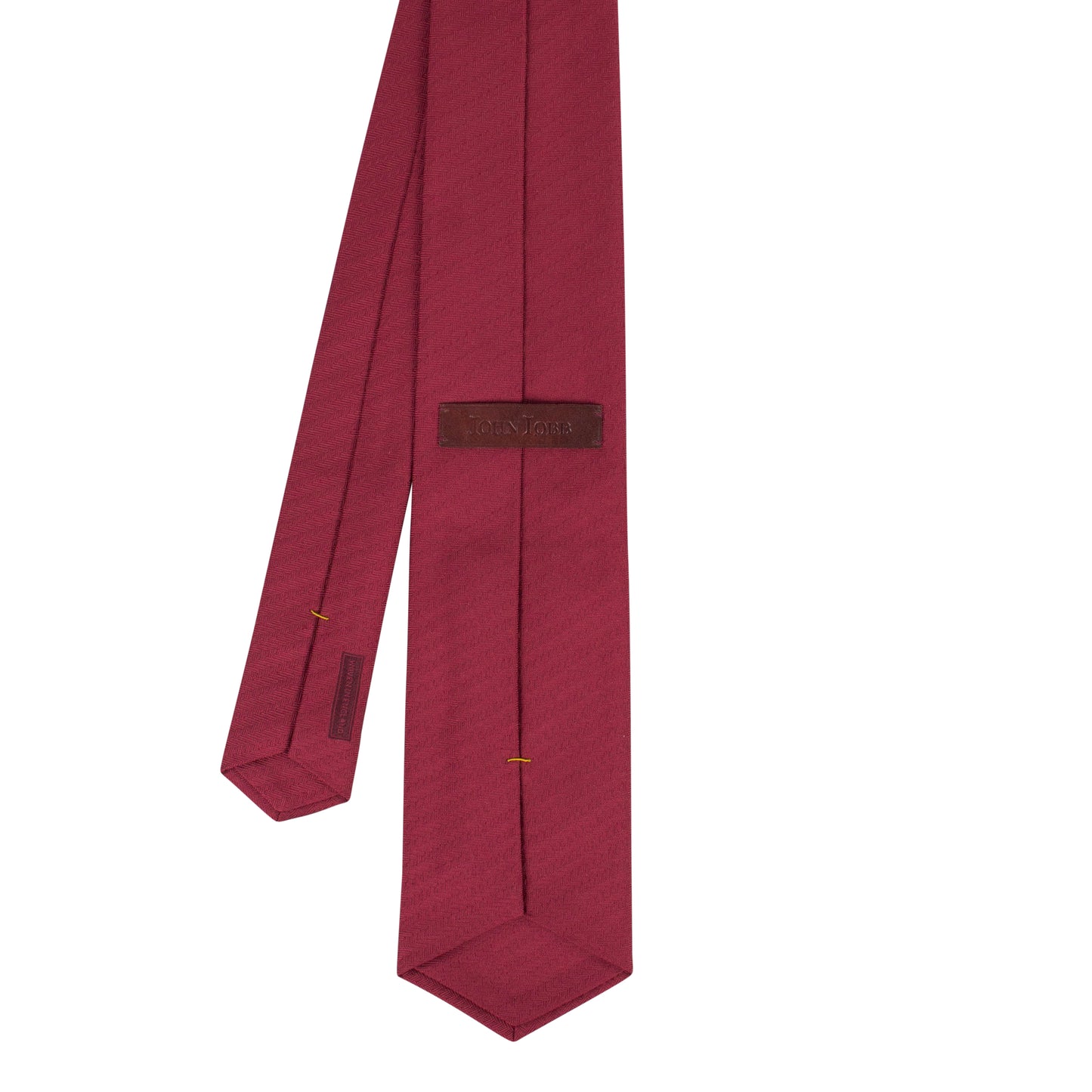 John Lobb Silk Herringbone Neck Tie - Red