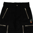 Men's Black Zip Embellished Straight Leg Pants