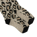 Women's Beige Leopard Over Knee Socks