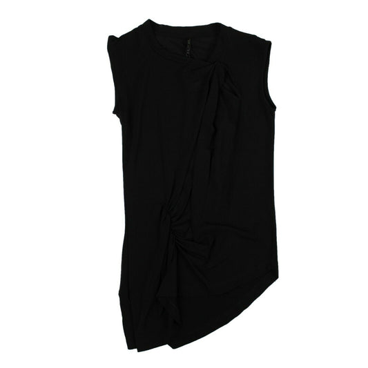 Unravel Project Slim Fit Asymmetric Sleeveless Top - Black