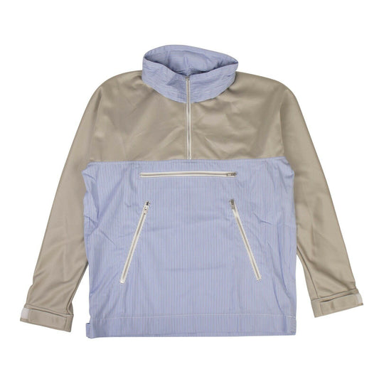 Comme Des Garçons Shirt Stripe Long Sleeves Hooded Shirt - Gray/Blue