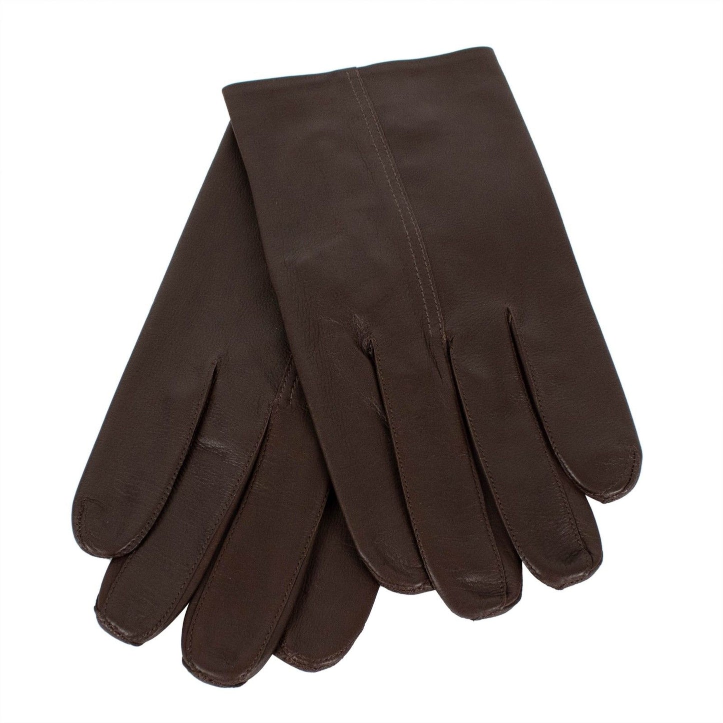 John Lobb Calfskin Leather Gloves - Brown