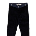 Blue Velour Flared Leggings