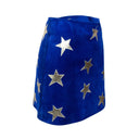 YSL-XBTM-0004/38 572138YC2XI4185 Blue Saint Laurent Star Suede Mini Skirt