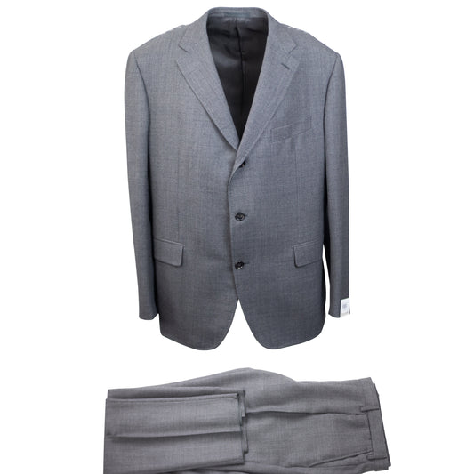 Grey & Black Wool Single Breasted Blazer